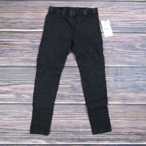 Harper Canyon NEW Girls Kids Size 6 Black Moto Leggings Pants